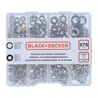 Sortido anilhas planas e de segurança refª 73507 BLACK+DECKER Sortido anilhas planas e de segurança refª 73507 BLACK+DECKER