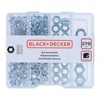 Sortido de porcas 270 peças refª 73508 BLACK+DECKER Sortido de porcas 270 peças refª 73508 BLACK+DECKER