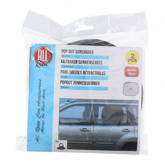 Pack 2un para-sol preto 36x44cm refª 73496 ALL RIDE Pack 2un para-sol preto 36x44cm refª 73496 ALL RIDE