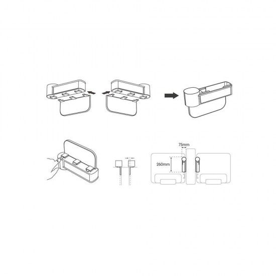 Organizador para o espao entre os assentos automvel ref 73477 DUNLOP