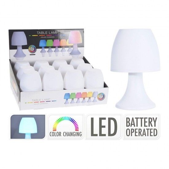 Candeeiro led de mesa, multicor, a pilhas, cy5910400, ref 73322 BASICS