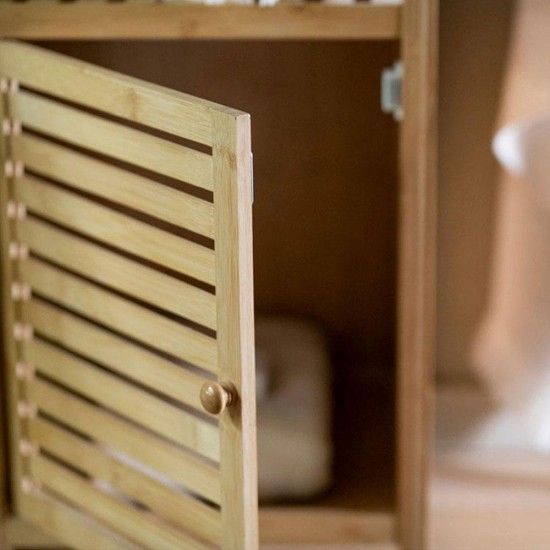 Arm�rio de bambu para wc 36x33x110cm ba73110 ref� 73243 ANDREA HOUSE