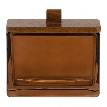 Caixa decorativa de vidro castanho ba73066 refª 73239 ANDREA HOUSE Caixa decorativa de vidro castanho ba73066 refª 73239 ANDREA HOUSE