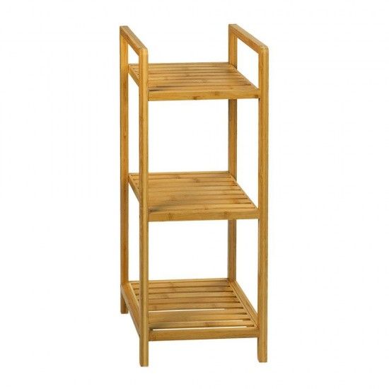 Prateleira de bambu com 3 prateleiras 30,5x30,5x75,5cm ba22000 ref 73223 ANDREA HOUSE
