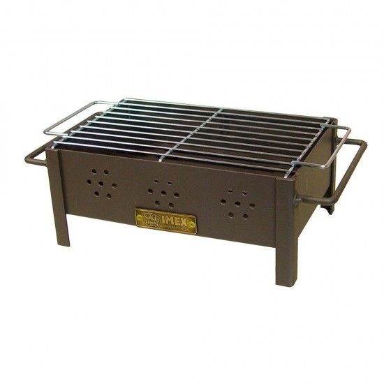 Churrasqueira de mesa com grelha zinco 31x21x14cm imex ref 73056 EL ZORRO