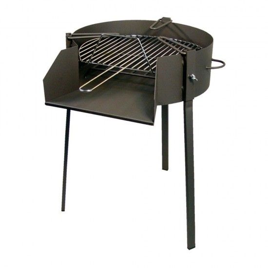 Churrasqueira redonda com suporte para frigideira paella 60cm imex ref 73044 EL ZORRO