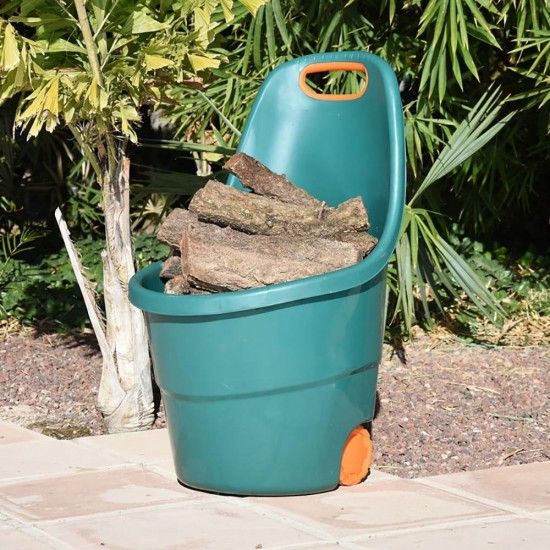 Carrinho de jardim 48 l 52,5x52x96cm cor verde ref 73036 FAURA
