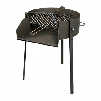 Churrasqueira redonda com suporte para frigideira paella 60cm imex ref 73044 EL ZORRO