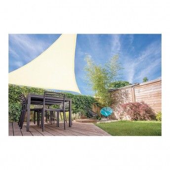 Toldo vela forma triangular cor: creme 3,6x3,6x3,6m ref 73026 AMBIANCE