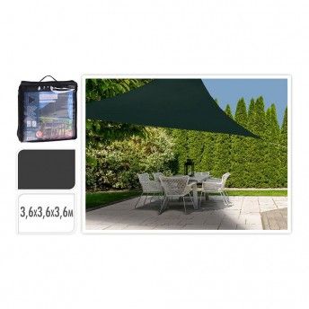 Toldo de tecido triangular cor: cinza escuro 360x360x360cm ref 73017 AMBIANCE