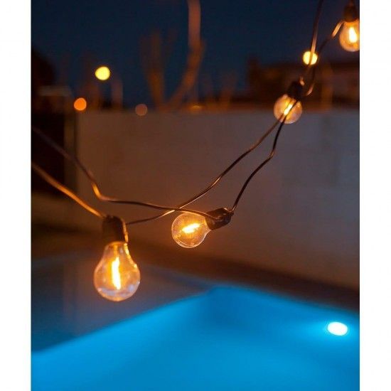Guirlanda allegra com fio preto 8m 10 lmpadas (24v) ref 71436 NEW GARDEN