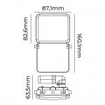 Projetor led frameless 10w 760lm 6000k ref 70417 EDM