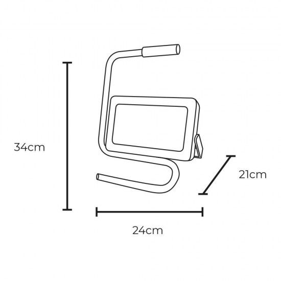 Projetor led com p� 50w 4000lm 6400k black series ref� 70416 EDM