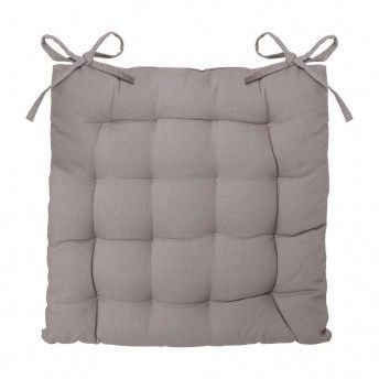 Almofada para cadeira estilo bolacha cor castanho claro 38x38cm ref 68034 ATMOSPHERA