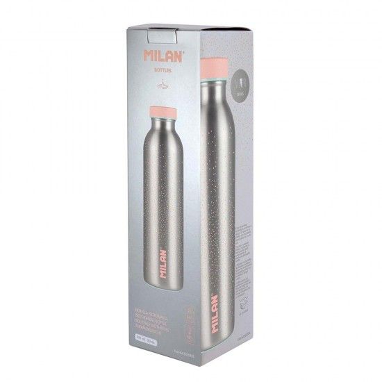 Garrafa isot�rmica de inox 591ml serie silver, cor de rosa milan ref� 64266 MIL�N