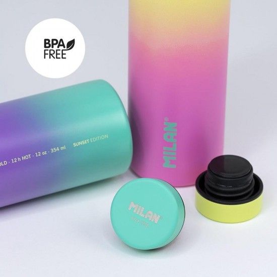 Garrafa isot�rmica de inox 304 591ml amarela ref� 64226 MIL�N