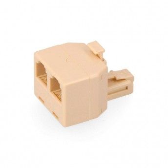 Adaptador telefone saida dupla 4 vias retractilado refª 55004 EDM Adaptador telefone saida dupla 4 vias retractilado refª 55004 EDM