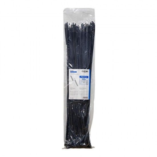 Abraçadeira preta 450x8mm (saco 100un) refª 48413 EDM Abraçadeira preta 450x8mm (saco 100un) refª 48413 EDM