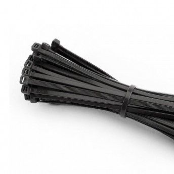 Abraadeira reutilizavel preta 300x4,5mm (saco de 100 unid.) nylon de alta qualidade ref 48412 EDM
