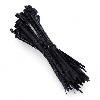 Abraadeiras preta 200x4,8mm (saco 100 unid.) nylon de alta qualidade ref 48404 EDM