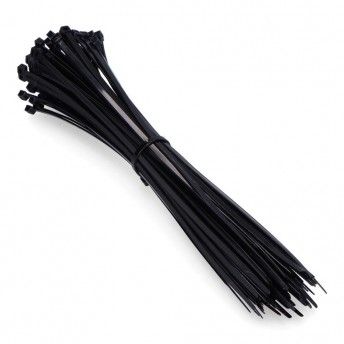 Abraadeiras preta 300x4,8mm (saco 100 unid.) nylon de alta qualidade ref 48403 EDM
