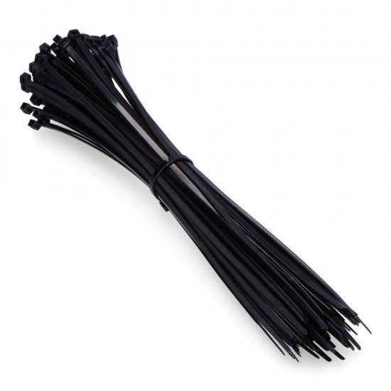 Abraadeiras preta 300x4,8mm (saco 100 unid.) nylon de alta qualidade ref 48403 EDM