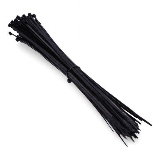 Abraadeiras preta 380x4,8mm (saco 100 unid.) nylon de alta qualidade ref 48400 EDM