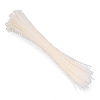 Abraadeiras natural 380x4,8mm (saco 100 unid.) nylon de alta qualidade ref 48300 EDM