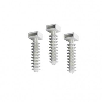 Pack 100 unid. bucha para abraadeira branca n6 ref 48186 EDM