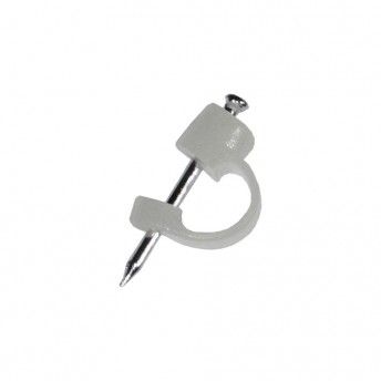 Abraçadeira com prego para cabo coaxial tv transparente (caixa 100 unid.) refª 48050 LAPAFIL Abraçadeira com prego para cabo coaxial tv transparente (caixa 100 unid.) refª 48050 LAPAFIL