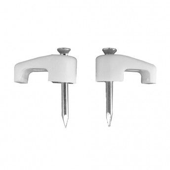 Grampos brancos para cabo plano 2x0,5mm n°3 (caixa 100 unid.) refª 48011 LAPAFIL Grampos brancos para cabo plano 2x0,5mm n°3 (caixa 100 unid.) refª 48011 LAPAFIL