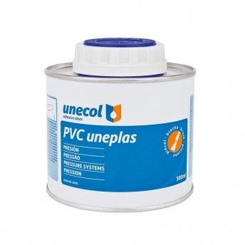 Pvc uneplas, embalagem metlica 500ml com pincel a2041 ref 47691 UNECOL