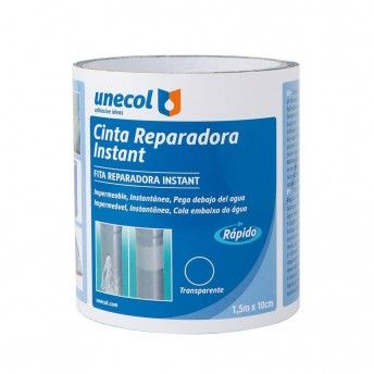 Fita de reparao instantnea 10cm x 1,5m transparente a7711 ref 47685 UNECOL