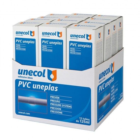 Pvc uneplas, tubo alumínio 125ml estojo + dispensador a2026 refª 47689 UNECOL Pvc uneplas, tubo alumínio 125ml estojo + dispensador a2026 refª 47689 UNECOL