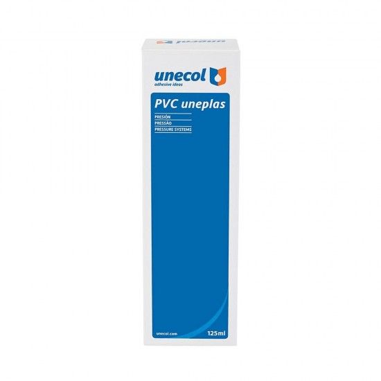 Pvc uneplas, tubo alumnio 125ml estojo + dispensador a2026 ref 47689 UNECOL