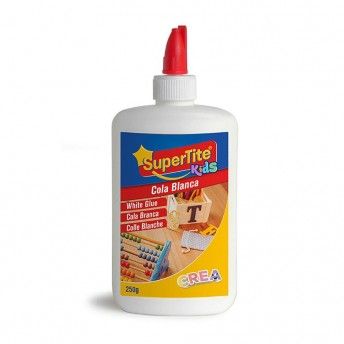 Cola branca escolar, embalagem 250g a2426 ref 47667 SUPERTITE