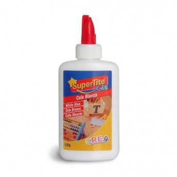 Cola branca escolar, embalagem 120g a2427 ref 47666 SUPERTITE