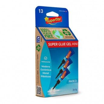 Adesivo instantneo gel, blster 3x1g 2513 ref 47654 SUPERTITE
