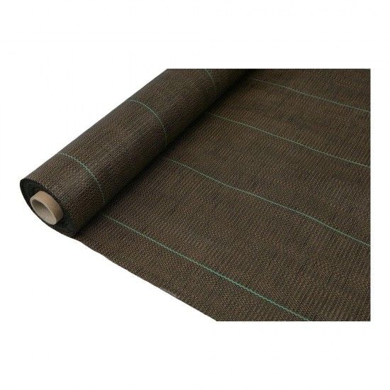 Malha anti-erva 100g 1x100m cor castanho fun & go ref 47393 FUN AND GO