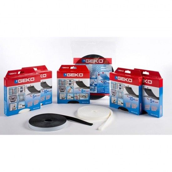 Junta adesiva isolante e impermeavel preto 15mm x 5 x 10m (2x5) ref� 47307 GEKO