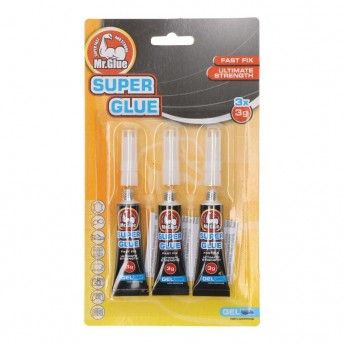 S.of cyanocrylate gel glue , 3x3g, 069780 ref 47299 MR.GLUE