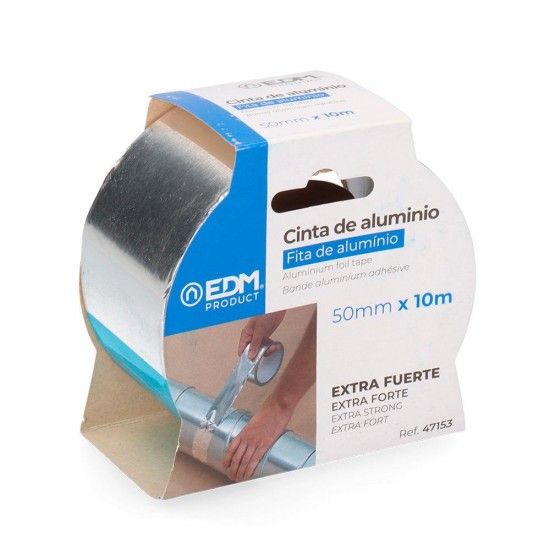 Fita adesiva multiuso de aluminio 10m x50mm ref 47153 EDM