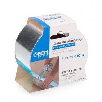Fita adesiva multiuso de aluminio 10m x50mm ref 47153 EDM