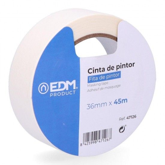 Fita pintor 45m x 36mm "kreep" refª 47126 EDM Fita pintor 45m x 36mm "kreep" refª 47126 EDM