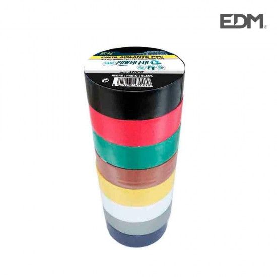 Fita isolante 20m x 19mm branca alta qualidade ref� 47010 EDM