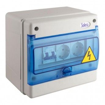 Quadro eltrico industrial montado com 8 elementos 215x160x200mm 1308a-c9 ref 46033 SOLERA