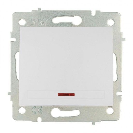 Interruptor/comutador luminoso 10ax 250v série europa erp02ilqc refª 42902 SOLERA Interruptor/comutador luminoso 10ax 250v série europa erp02ilqc refª 42902 SOLERA