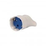 Tomada schuko 4,8mm 16a 250v t/tl branco. com anel para facilitar a extra��o. 5019a ref� 42014 SOLER