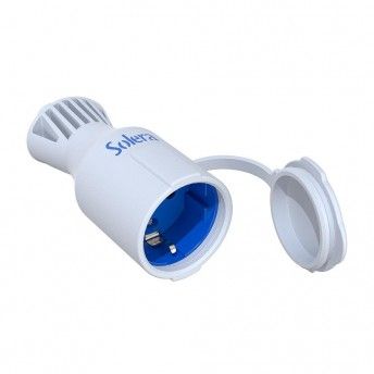 Ficha mvel bipolar com t/t lateral tipo schucko 16a 250v. .elastmero branco. 5707ckb ref 42020 SO