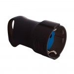 Tomada schuko 4,8mm 16a 250v t/tl preta. com anel para facilitar a extração. 5019an refª 42015 SOLER Tomada schuko 4,8mm 16a 250v t/tl preta. com anel para facilitar a extração. 5019an refª 42015 SOLER